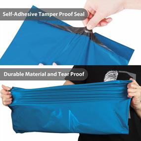 img 3 attached to Premium Blue Poly Mailers - Pack Of 100 | 16X21 Inch Waterproof & Tear-Proof Shipping Envelopes With Self-Sealing Strip