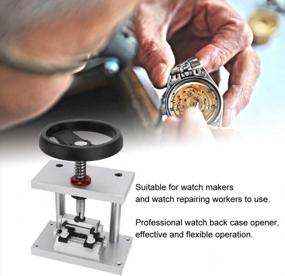 img 2 attached to Watch Back Opener For Waterproof Watches Watchmaker Bench Metal Rotational Professional Repair Tool Kit