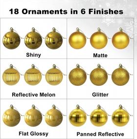 img 3 attached to Gold 3.2" Large Christmas Balls - Christmas Tree Decoration Ornaments Shatterproof Hanging Balls For New Year Easter Valentine Holiday Decorations Set Of 18Pcs