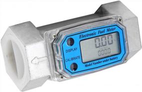 img 4 attached to Digital Turbine Flowmeter For Fuel: Hilitand Mini Flow Meter For Diesel, Kerosene & Gasoline With 15-120L Capacity, 1.5Inch NPT Connection And Blue Display