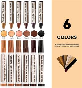 img 3 attached to 🔧 Escest Furniture Repair Kit (13 Piece Set) - Markers & Wax Sticks with Sharpener - 6 Color Options - Ideal for Stains, Scratches, Floors, Tables, Desks, Carpenters, Bedposts - Perfect for Touch-Ups, Cover-Ups, Molding Repair