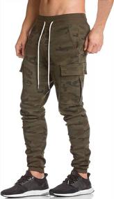 img 4 attached to Men'S Cargo Jogger Pants: Perfect For Workouts, Casual Wear And Work Trousers By PAIZH