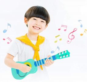 img 2 attached to Cute And Educational! Introducing The WEY&FLY 6-String Kids Toy Guitar For Developmental Fun And Learning