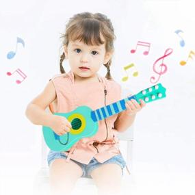 img 3 attached to Cute And Educational! Introducing The WEY&FLY 6-String Kids Toy Guitar For Developmental Fun And Learning