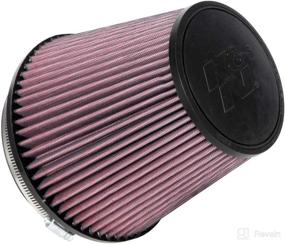 img 4 attached to 🔍 K&amp;N Universal Clamp-On Air Intake Filter: High Performance, Premium, Washable Replacement Filter - 6" Diameter, 6.5" Height, 1" Flange Length - Round Tapered Shape, RU-1042