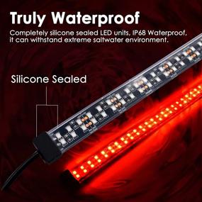 img 3 attached to Marine LED Boat Lights For Navigation - Waterproof Acelane Bow Lights With 42/84 LEDs Per Strip, Perfect For Pontoon, Kayak, Yacht, Fishing Boat, And Dinghy - 1 Pair (Red And Green)