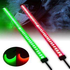 img 4 attached to Marine LED Boat Lights For Navigation - Waterproof Acelane Bow Lights With 42/84 LEDs Per Strip, Perfect For Pontoon, Kayak, Yacht, Fishing Boat, And Dinghy - 1 Pair (Red And Green)