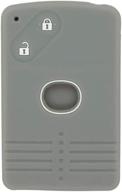 segaden silicone cover protector case holder skin jacket compatible with mazda 2 button smart card remote key fob cv4532 gray logo