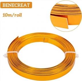 img 2 attached to DarkGold 18 Gauge Aluminum Wire - 16.5Ft 10Mm Wide Flat Jewelry Craft Wire For Bezel, Sculpting, Armature & Jewelry Making | BENECREAT