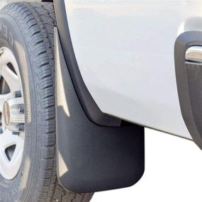 img 3 attached to High-Performance Mud Flaps for GMC Sierra 1500 (2014-2018, 2019 Limited Model Only) &amp; 2500 3500 (2015-2019) - Rear Splash Guards, Molded 2pc Set by Red Hound Auto