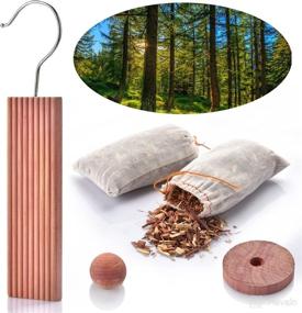 img 3 attached to 🌲 Homode Cedar Storage Blocks, Cedarwood Chips and Balls for Closets and Drawers, Fresh-Scented Sachets 40-Pack