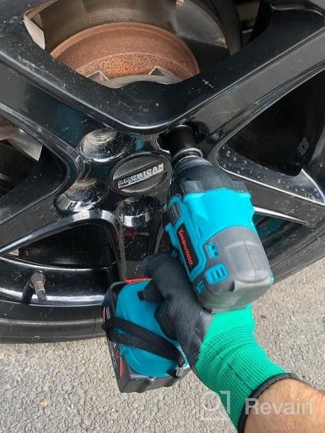 img 1 attached to KINSWOOD 20V Cordless Impact Wrench With Powerful Brushless Motor And Max 320 Ft-Lbs Torque, Includes 3.0A Li-Ion Battery, 4Pcs Driver Impact Sockets, And Fast Charger review by Adam Huper