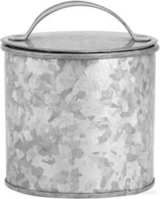 img 4 attached to 🔒 Amici Home Newport Galvanized Silver Metal Storage Canisters, Set of 4 - 30-56-102 & 156 oz Capacity