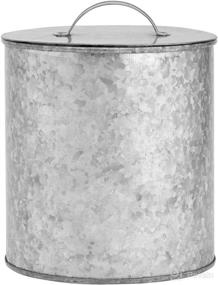 img 1 attached to 🔒 Amici Home Newport Galvanized Silver Metal Storage Canisters, Set of 4 - 30-56-102 & 156 oz Capacity