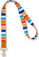 stay cool and stylish with teskyer's neck lanyard for id badge, keys, and wallet - unisex design logo