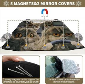 img 1 attached to Protect Your Car From Snow And Ice With HOMEYA Magnetic Windshield Cover - 4 Layers Of Waterproof Protection And Bonus Features!