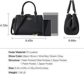 img 2 attached to CLUCI Handbags Leather Designer Shoulder Women's Handbags & Wallets at Satchels