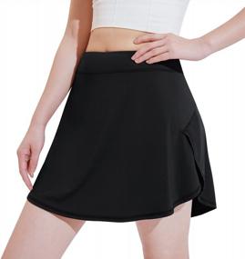 img 2 attached to High-Waisted Tennis Skorts For Women By CAMELSPORTS - Cute Mini Skirts With Shorts For Athletics, Golf & Workouts In Summer