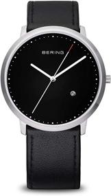 img 4 attached to ⌚ BERING Time Unisex Slim Watch 11139-402 - 39mm Case Classic Collection, Calfskin Leather Strap - Scratch-Resistant Sapphire Crystal, Minimalistic Danish Design