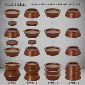 img 1 attached to FASONLA Bed Risers (Set Of 8) Furniture Risers Lifts Height 1", 2" Or 3", Solid Natural Wood Risers For Bed, Furniture, Table, Sofa, Chair With Non-Slip Recessed Hole (Dark Brown Color, 1 Inch)
