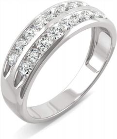 img 3 attached to Stunning 14K White Gold Moissanite Ring With 0.72Cttw DEW - Perfect For Any Occasion!