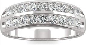 img 4 attached to Stunning 14K White Gold Moissanite Ring With 0.72Cttw DEW - Perfect For Any Occasion!