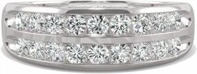img 1 attached to Stunning 14K White Gold Moissanite Ring With 0.72Cttw DEW - Perfect For Any Occasion!