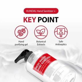 img 2 attached to Kundal Hand Sanitizer Gel - Pack Of 6 Travel Size Bottles, FDA Approved, 62% Ethyl Alcohol & Green Tea Extracts - Kills 99.9% Germs