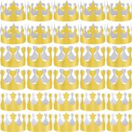 SIQUK 30 Pieces Paper Crowns Gold Party Crown Paper King Hats for Party and  Birthday Celebration