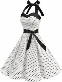 img 1 attached to Women'S Vintage 50S Halter Dress - Perfect For Rockabilly Parties!