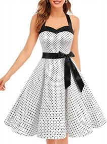 img 4 attached to Women'S Vintage 50S Halter Dress - Perfect For Rockabilly Parties!