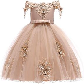 img 4 attached to Dresses Wedding Sleeveless Children Daughter Girls' Clothing : Dresses