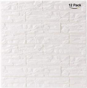 img 2 attached to Upgrade Your Walls With Doremy 3D Brick Wall Panels: Self-Adhesive, Waterproof, And Modern Style - Perfect For Bedrooms, Kitchens And Living Rooms (12PCS, White)