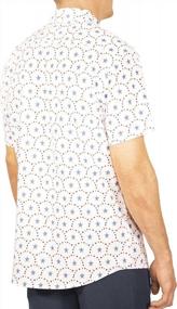 img 3 attached to Visive Men'S Short Sleeve Printed Button Down Shirts - Wide Range Of Novelty Prints In Sizes S To 4XL
