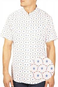 img 4 attached to Visive Men'S Short Sleeve Printed Button Down Shirts - Wide Range Of Novelty Prints In Sizes S To 4XL