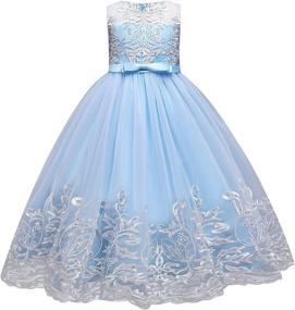 img 3 attached to Girls' Dresses for Wedding, 👗 Bridesmaid, Princess, Communion, and Birthday Celebrations