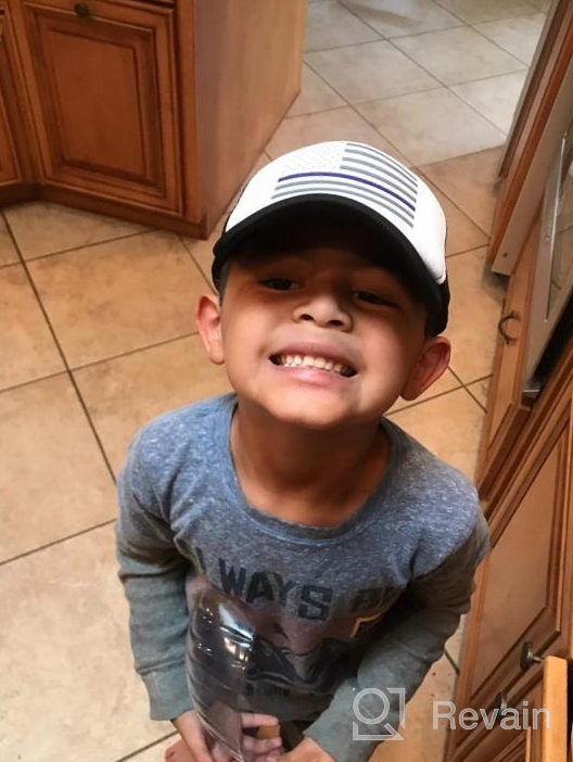 img 1 attached to 🧢 OASCUVER Kids American Trucker Baseball Boys' Hats & Caps Accessories - Perfect for a Stylish Look! review by Braden Bowers