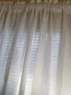 img 1 attached to Linen Look Semi Sheer Curtains 96 Inches Long For Living Room, Melodieux White Bedroom Rod Pocket Voile Drapes, 52X96 Inch (2 Panels) review by Mark Glass