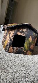 img 5 attached to Stay Cozy In The Outdoors: Weatherproof Rest-Eazzzy Cat House, Insulated Feral Shelter With Selfwarming Mat And Canopy Support For Winter (13*13*14" Black)