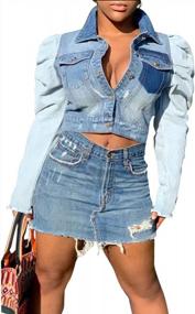 img 3 attached to Women'S Classic Distressed Denim Trucker Jacket With Fray Hem Tassels And Boyfriend Fit