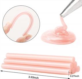 img 3 attached to 60-Piece Mini Hot Melt Glue Sticks For Wax Seal Stamp - Gartful Pink Glue Gun Sealing Wax Sticks For Envelopes, Wedding Invitations, Birthday Cards, And More