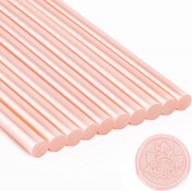 60-piece mini hot melt glue sticks for wax seal stamp - gartful pink glue gun sealing wax sticks for envelopes, wedding invitations, birthday cards, and more logo