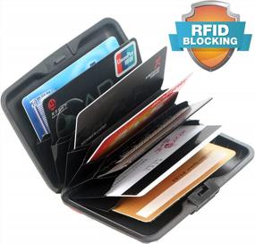 img 1 attached to Secure Your Cards With BOHONG RFID Credit Card & Business Card Holder - Sleek Aluminum Wallet For Women And Men