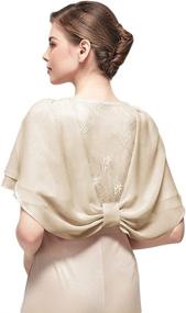 img 1 attached to Kate Kasin Chiffon Wedding Evening Women's Accessories via Scarves & Wraps