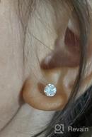img 1 attached to Basket Solitaire Zirconia Children Earrings Girls' Jewelry review by Rebecca Rios