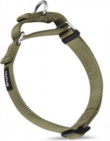 img 4 attached to Escape-Proof Martingale Dog Collar For Large Breeds - Premium Nylon, Sturdy And Comfortable - Ideal For Walking, Training And Daily Use - Large Size In Military Green