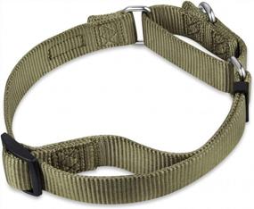 img 2 attached to Escape-Proof Martingale Dog Collar For Large Breeds - Premium Nylon, Sturdy And Comfortable - Ideal For Walking, Training And Daily Use - Large Size In Military Green
