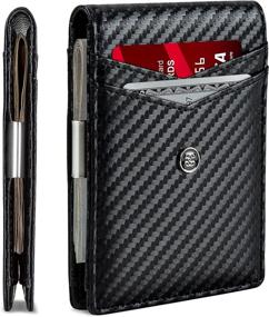 img 4 attached to SUAVELL Leather Wallets Minimalist Obsidian Men's Accessories ~ Wallets, Card Cases & Money Organizers