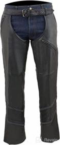 img 1 attached to Milwaukee Vented Leather Chaps Black