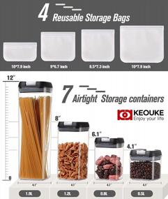 img 3 attached to Organize Your Kitchen With KEOUKE Airtight Food Storage Containers Set-11 PC